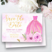 Gold floral et princesse rose