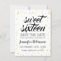 Gold Parties scintillant Sparkle Confetti Sweet 16