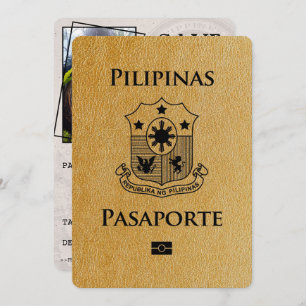 Save The Date Gold Philippines Passeport Enregistrer La Date