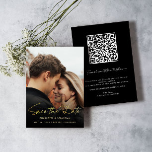 Save The Date Gold Script Photo Enregistrer la date