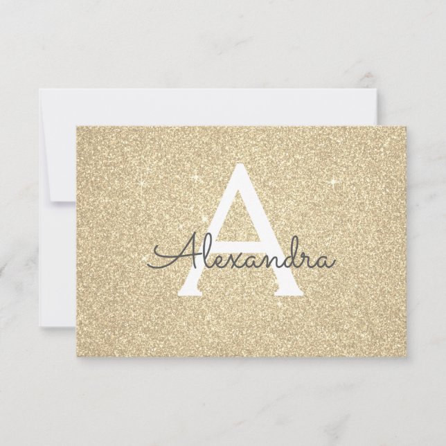 Save The Date Gold Sparkle Parties scintillant Sweet 16 Enregist (Devant)