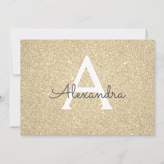 Save The Date Gold Sparkle Parties scintillant Sweet 16 Enregist (Devant)