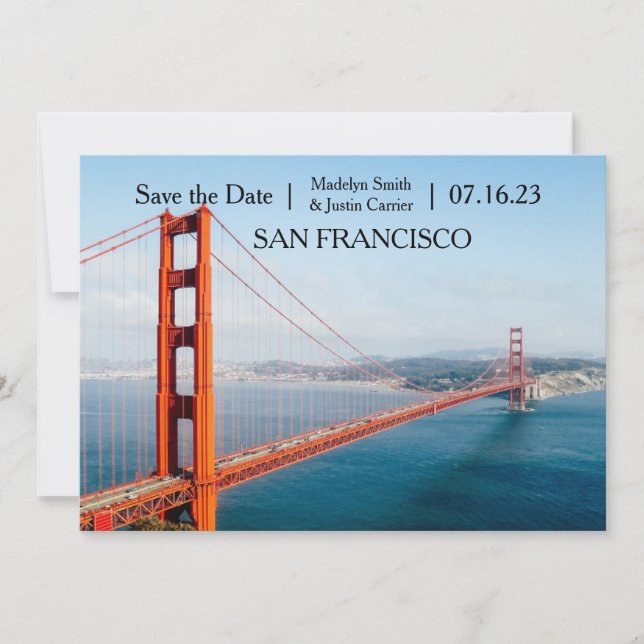 Save The Date Golden Gate Bridge Photo - Enregistrer la date (Devant)