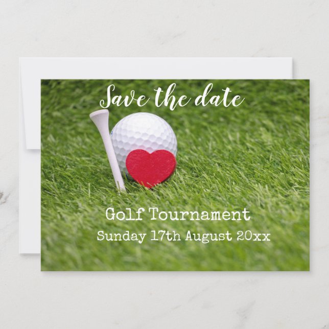 Save The Date Golf Enregistrer la date pour le tournoi de golf m (Devant)