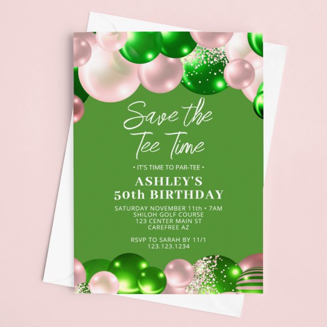 Save The Date Golf féminin Par-Tee 50e anniversaire (Créateur téléchargé)