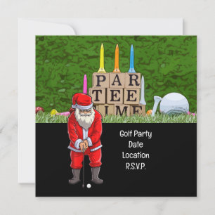 Save The Date Golf Par tee party Le Père Noël Squad