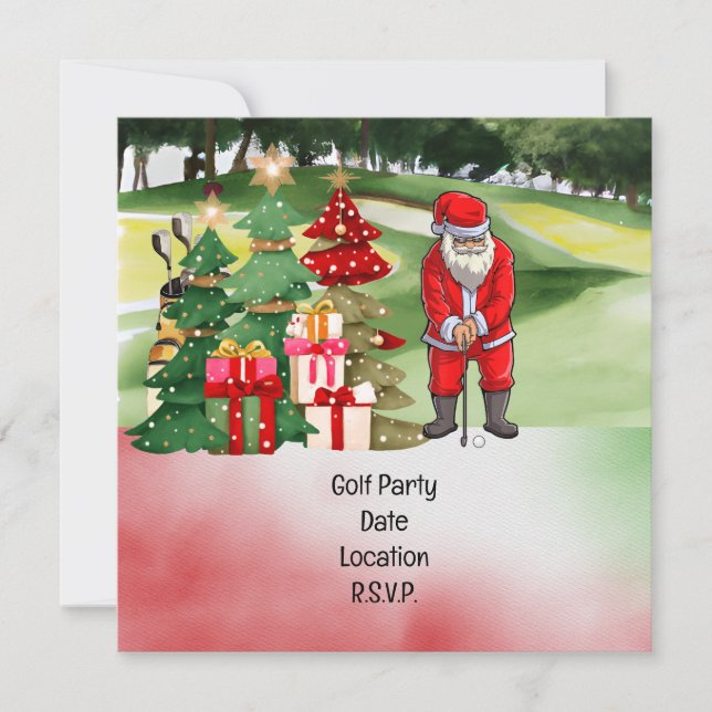 Save The Date Golf Par tee party Le Père Noël Squad (Devant)