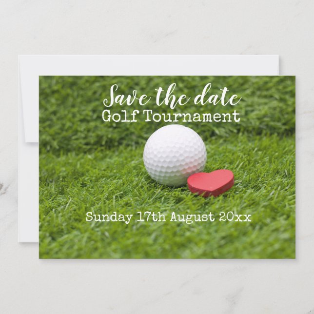 Save The Date Golf Sauvegarder la date pour le mariage de tourno (Devant)