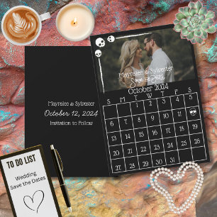 Save The Date Goth Fun Dark Moody Skuls Mariage
