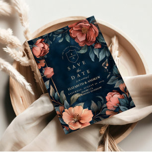 Save The Date Gothique Moody Floral Mariage