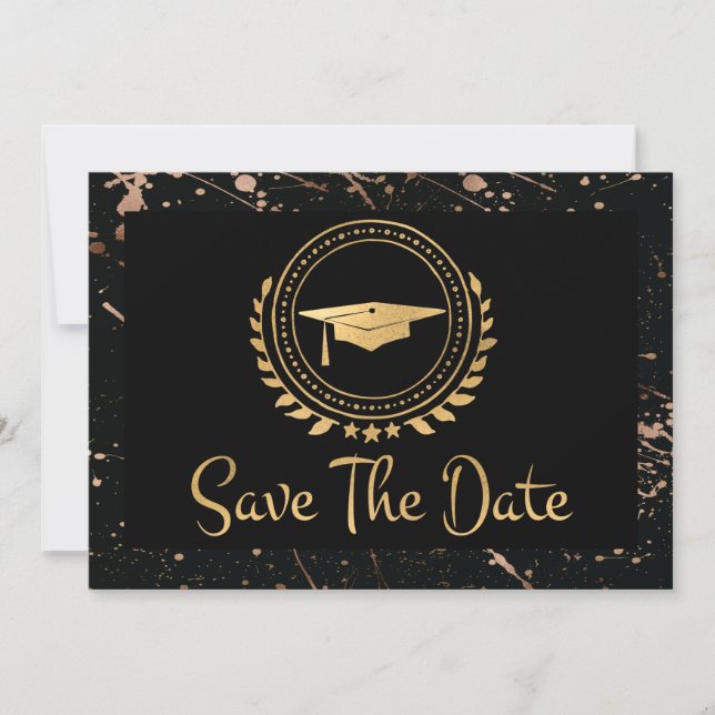 Save The Date Graduation à l'école Économisez La Date Casquette  (Devant)