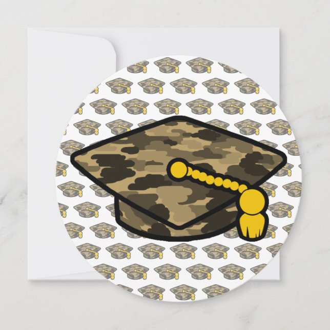 Save The Date Graduation Cap Khaki Camo (Devant)