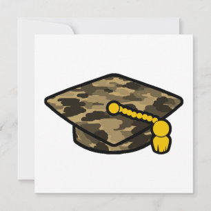 Save The Date Graduation Cap Khaki Camo