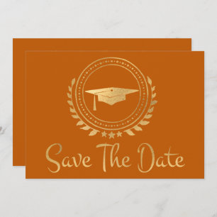 Save The Date Graduation Enregistrer La Date Gold Grad Casquette