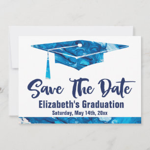 Save The Date Graduation Enregistrer La Date Simple Élégante Aqu