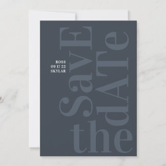 Save The Date Grand Monogramme Moderne Simple