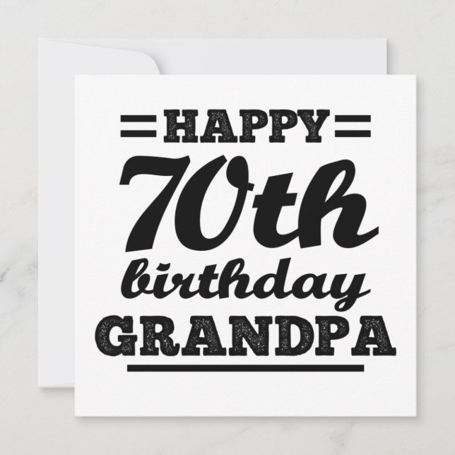 Save The Date grand-père de 70e anniversaire heureux (Devant)