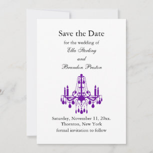 Save The Date Grand Salle de bal Enregistrer la date (violet)