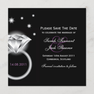 Save The Date Grande Bague Diamond Enregistrer La Date