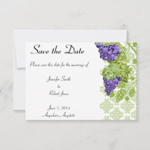 Save The Date Grapevine Garden Wedding Enregistrer la date