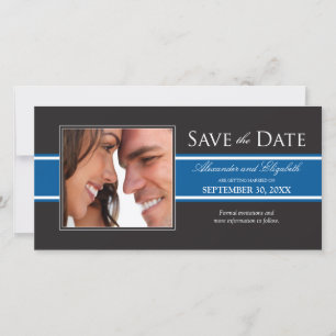 Save The Date Gras Bleu Bande Enregistrer la date de l'annonce