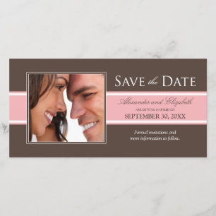 Save The Date Gras Gras Enregistrer la date (chocolat/rose)