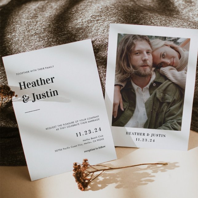 Save The Date Gras Retro Mariage Photo Enregistrer la date (Créateur téléchargé)