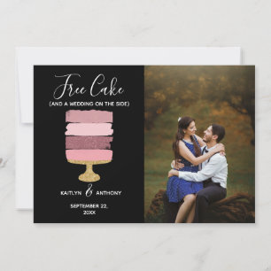 Save The Date Gratuit Gâteau Amusant Photo Moderne Mariage Enreg