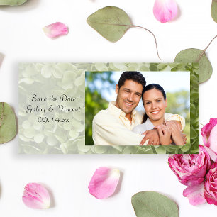 Save The Date Green Annabelle Hydrangea Wedding Enregistrer la d