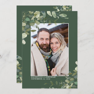Save The Date Green Eucalyptus Mariage Photo Enregistrer la date