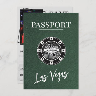 Save The Date Green Las Vegas Passport Enregistrer La Date