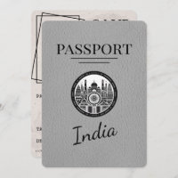 Grey India Passeport Enregistrer La Date