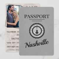 Grey Nashville Passeport Enregistrer La Date
