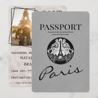 Grey Paris Passport Enregistrer La Date