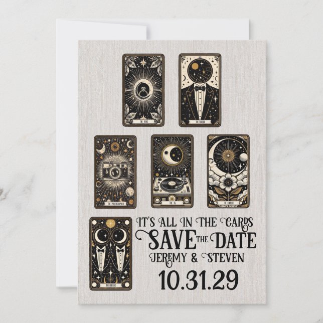 Save The Date Grooms Mariage Tarot (Devant)