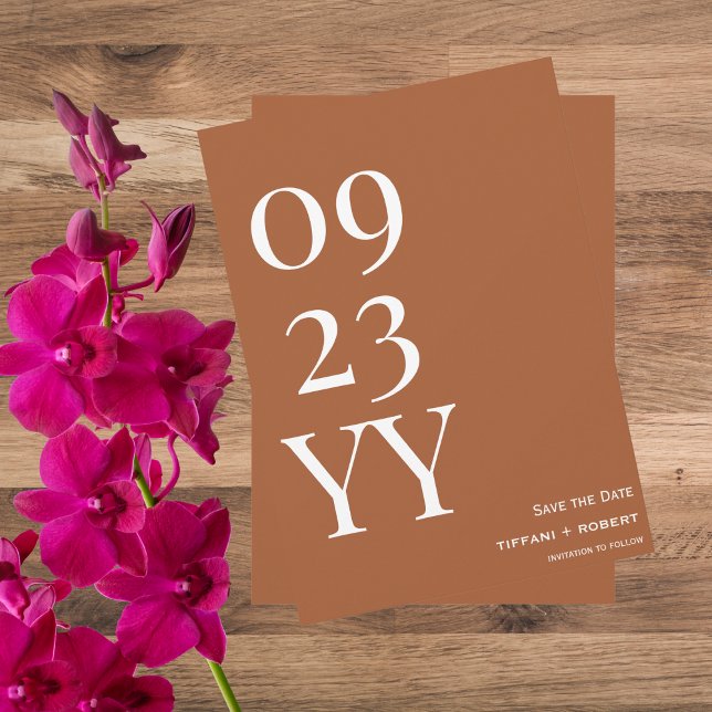 Save The Date Gros Gras Terracotta (Créateur téléchargé)