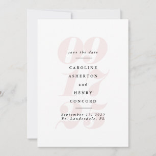 Save The Date Grosse date grande photo blush rose