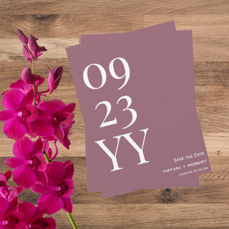 Save The Date Grosse Date Gras Rose Poussiéreux