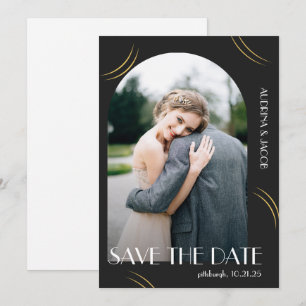 Save The Date Grosse Typographie Photo Mariage Enregistrer La Da