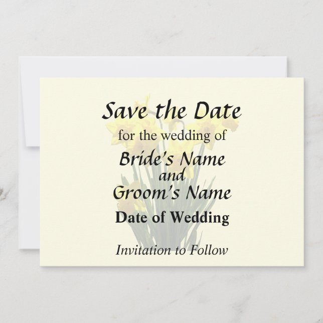 Save The Date Groupe de jonquilles jaunes (Devant)