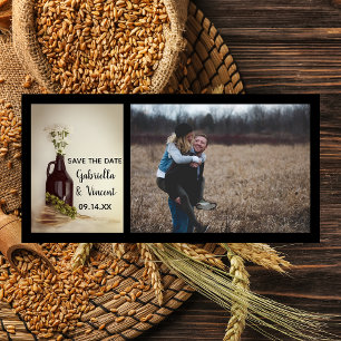 Save The Date Growler Hops Daisies Brewery Wedding Enregistrer l