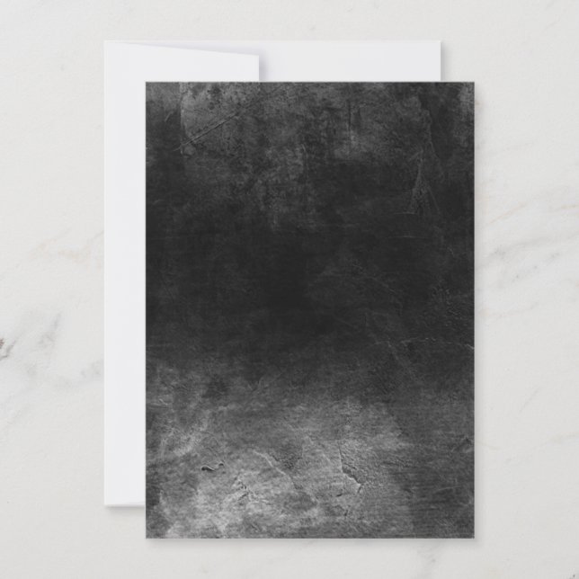 Save The Date Grunge foncé - N&B (Devant)