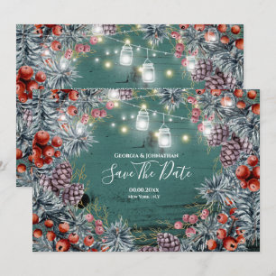 Save The Date Guirlande de lumières de baies hivernales éclairag