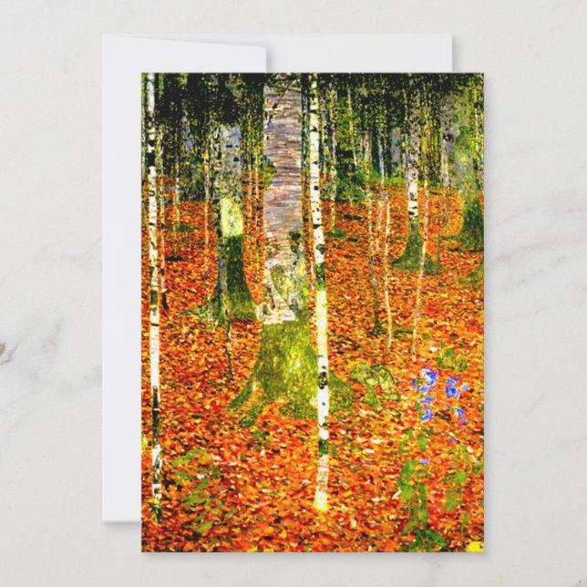 Save The Date Gustav Klimt Birch Trees (Devant)