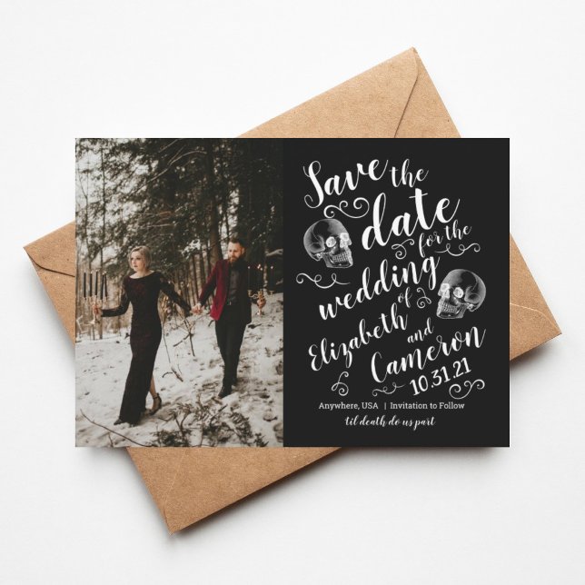 Save The Date Halloween Crâne Enregistrer la date (Créateur téléchargé)