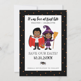 Save The Date Halloween l'amour au premier Mariage