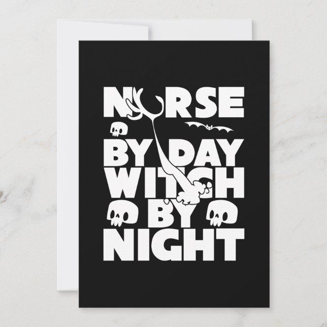 Save The Date Halloween Nurse By Day Witch By Nights (Devant)