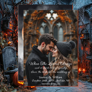 Save The Date Halloween Photo Thématique Mariage Enregistrer La