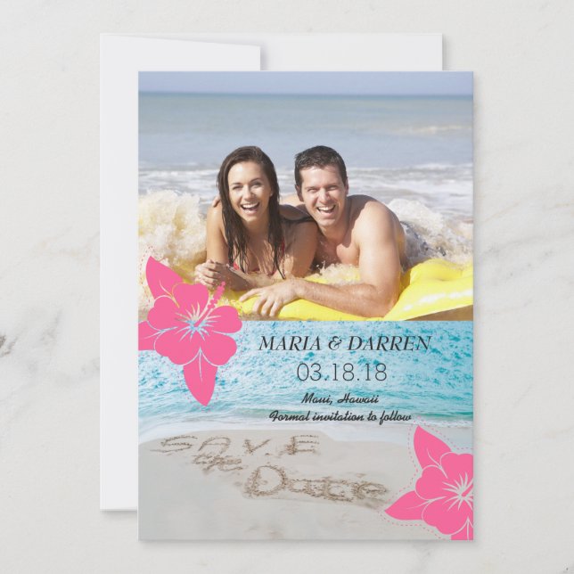 Save The Date Hawaii Beach Enregistrer la date (Devant)