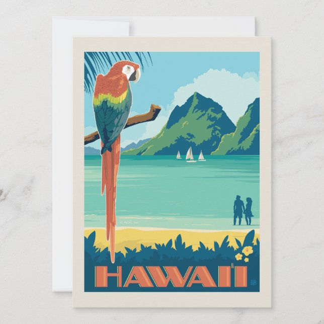 Save The Date Hawaii | Perroquet (Devant)